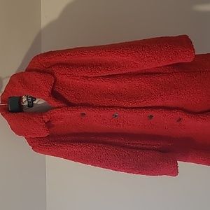 Jcrew Red Coat Sz Large
